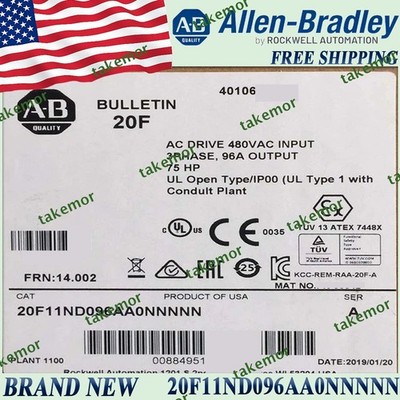 New AB 20F11ND065AA0NNNNN PowerFlex Air Cooled 753 AC Drive Free Ship