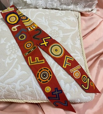 Hermes Scarf Twilly Silk Scarf Bag Scarf Brand Scarf Red Birkin Kelly Japan