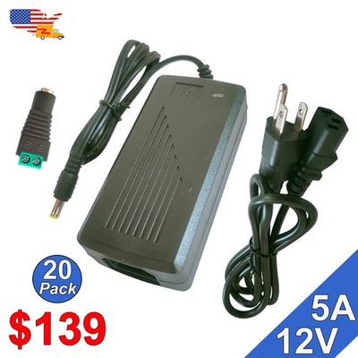 10~50 Pack 12V Transformer 120V AC To 12V DC Switch Power Supply LED Light Strip