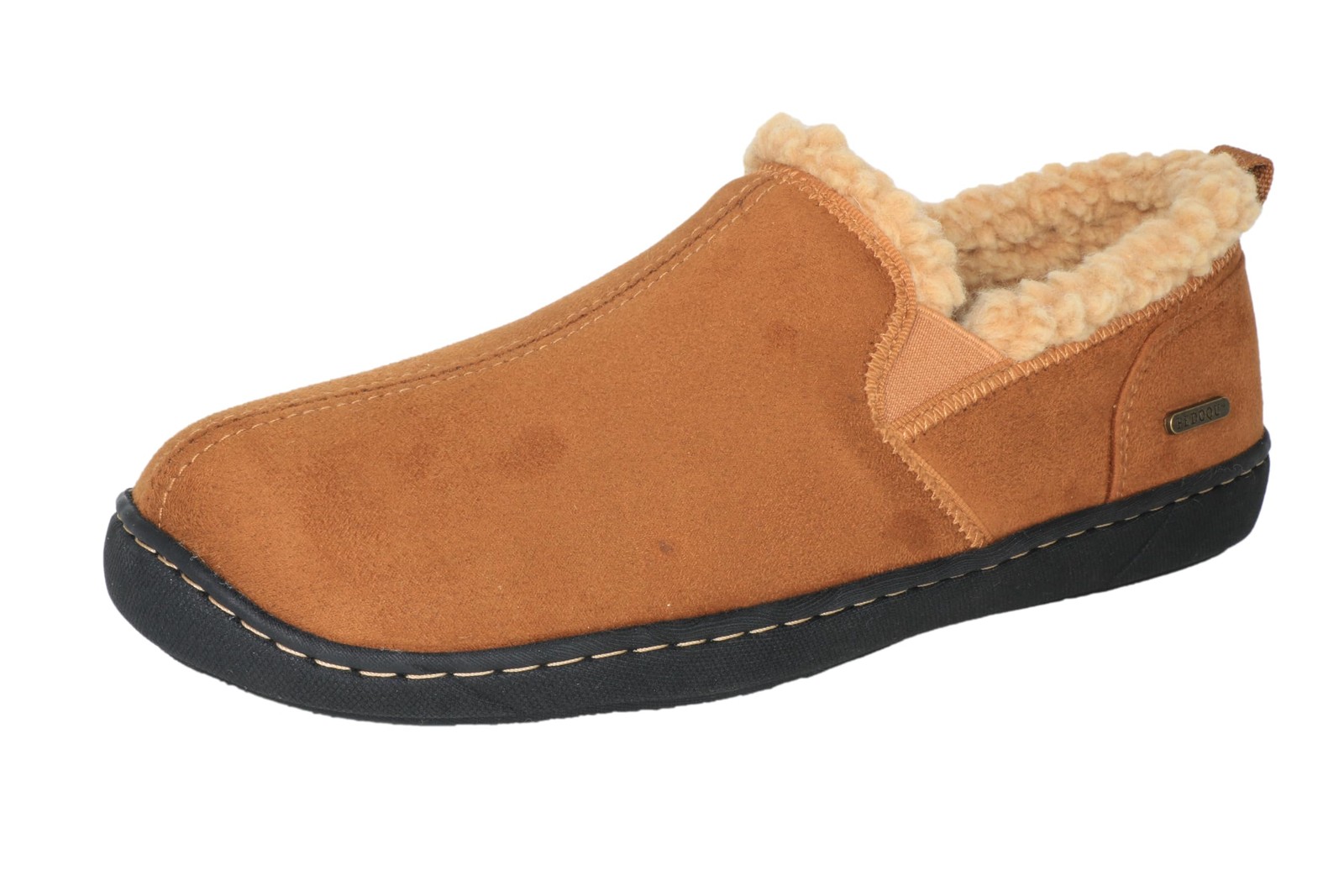 Men's Slippers Micro Suede Wool Blend Lining Memory Foam House Shoes, Indoor ...