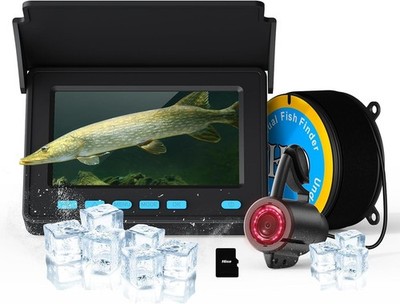Portable Ice Fishing Camera 4.3-Inch Screen, DVR, 20M Cable, 8 HR Battery. NEW