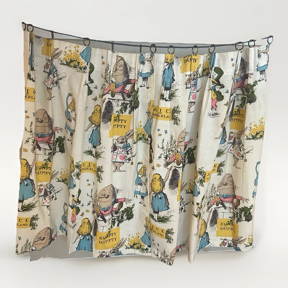 Vintage Nursery Rhyme Canvas Panels Set Humpty Dumpty Alice Rabbit 22x31 in - Image 3 of 4