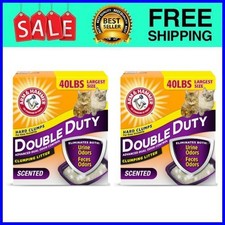 ARM HAMMER Double Duty Clumping Cat Litter 40 lb 2-Pack Fast Ship USA