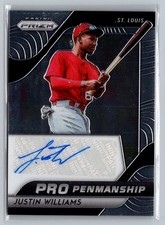 2020 Panini Prizm #PP-JW Justin Williams Pro Penmanship
