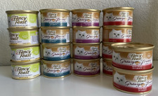 Purina Fancy Feast Gravy Salmon, Chicken, Turkey Beef Wet Cat Food 18 Cans