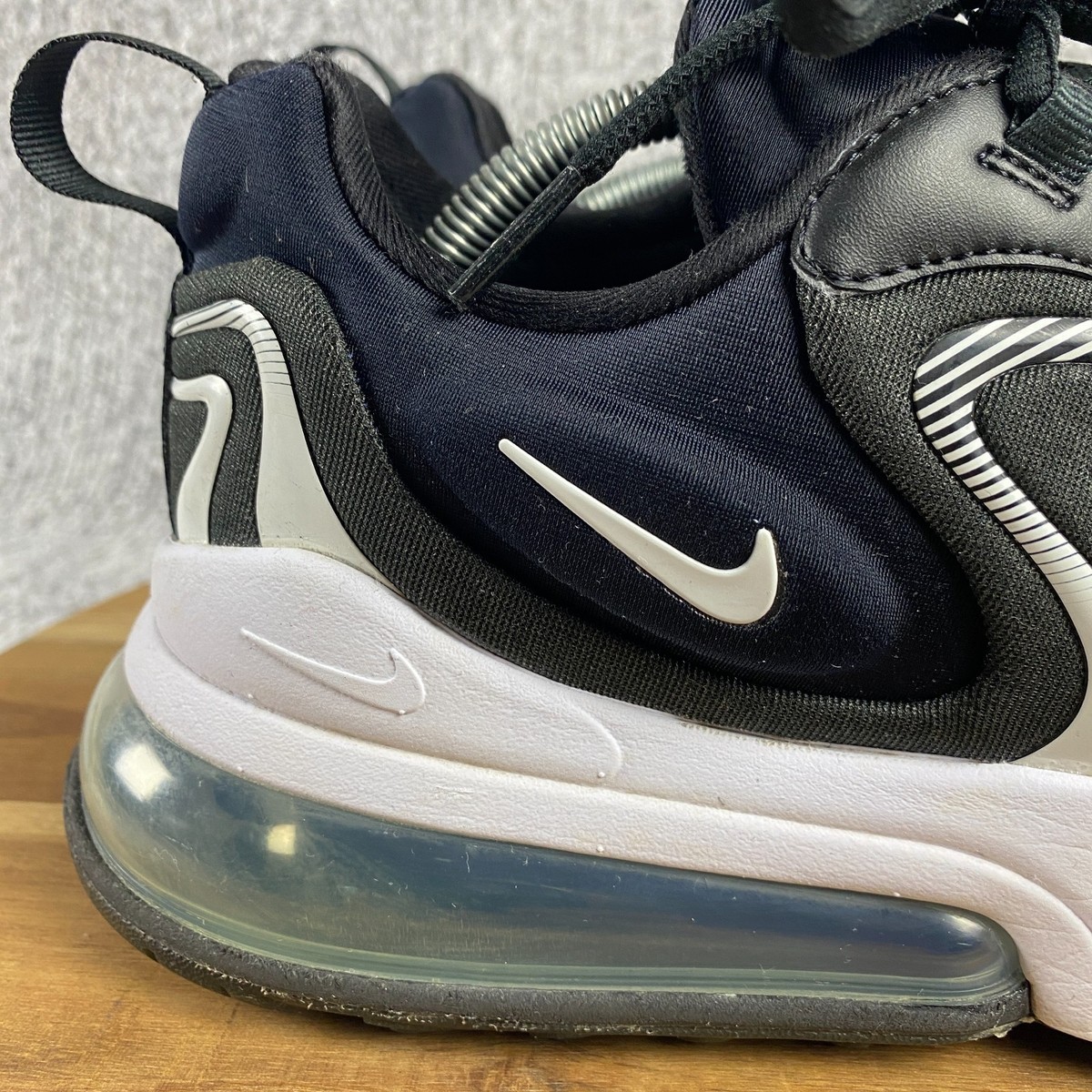Nike Air Max 270 React ENG Shoes Mens 12 Black Wolf Basketball