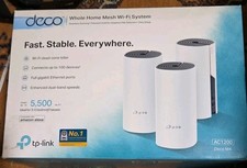 TP Link Deco M4 AC1200 3 Pack Whole Home Mesh Wi-Fi System NEW SAME DAY SHIPPING