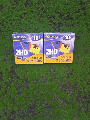 Memorex 2HD 3,5'' Disketten - 1,4 MB - 10er Box - verschiedene Farben NEU & VERSIEGELT