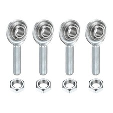 4pcs CM6 Male Rod End Bearing 3/8" Bore, 3/8-24 UNF Right Hand Thread with Nut