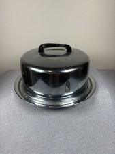 The Everedy Co Chrome Locking Cake Carrier Dome Server Made In USA