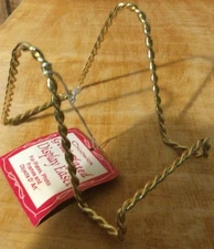 Chadwick 3" SMALL GOLD Plate Stand Square Wire Display Easel plates photos art