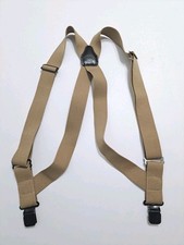 DULUTH TRADING CO Tan Side Clip Suspenders Holster Style Adjustable One Size 2