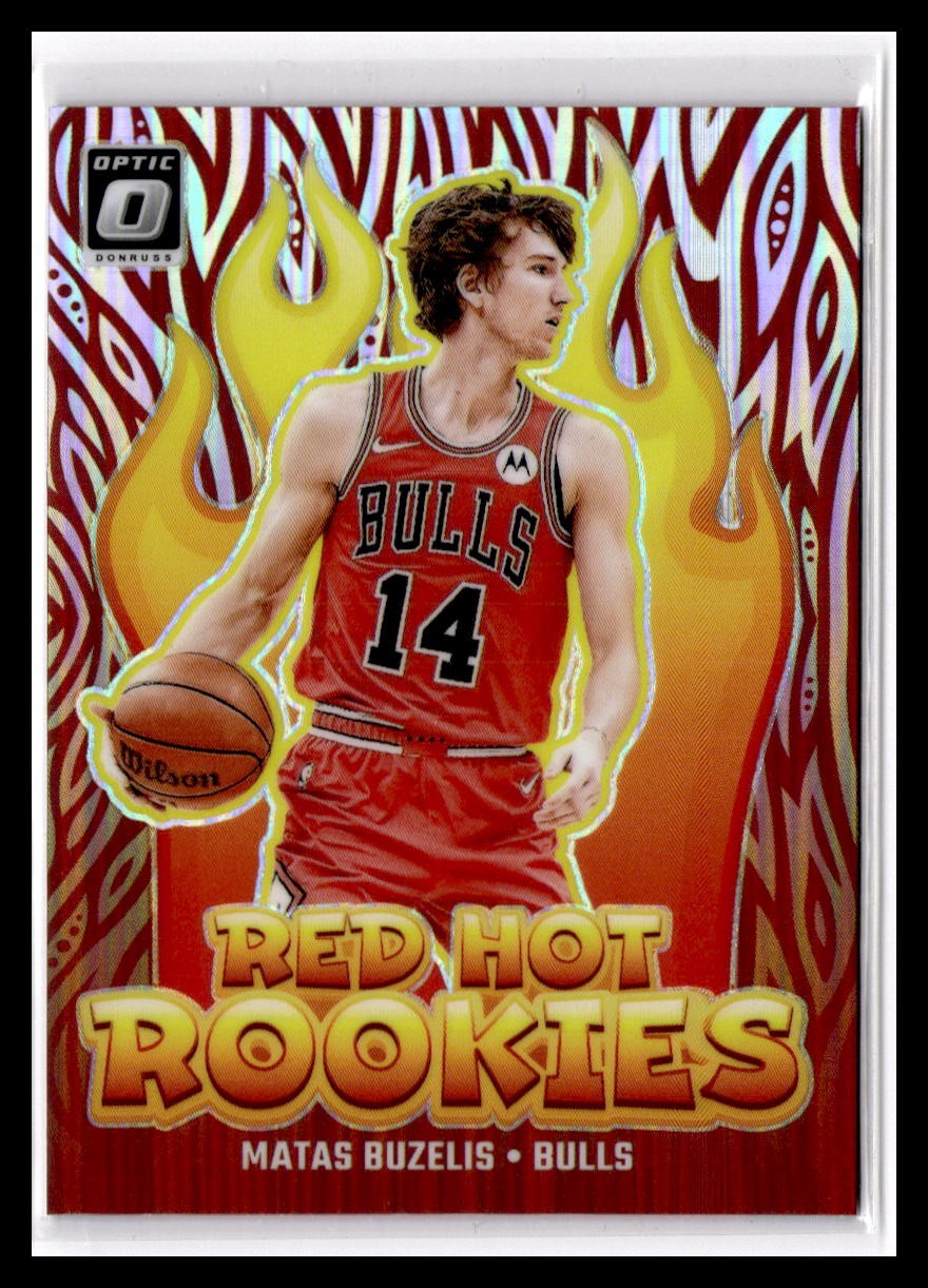 2024-25 Donruss Optic #1 Matas Buzelis Red Hot Rookies Holo