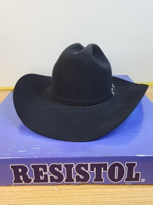 Resistol City Limits 6X Black Fur Felt Cowboy Hat Size 6-3/4L RFCTLM-75400766