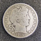 1915-D Barber Half Dollar 50c - Denver Mint - G-VG Details - Obv. Scratches