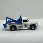 Vintage 1974 Hot Wheels Ramblin’ Wrecker “Larry’s 24hr Towing” White Tow Truck