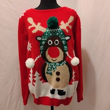 Christmas Ugly Sweater With Chunky Little Reindeer