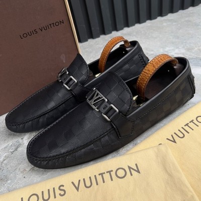 Louis Vuitton Hockenheim Damier Driving Moccasin Black 7.5 LV or 8.5 US 41.5 EUR LV Hockenheim Moccasin Black Damier Size 7 (fits 9-9.5US  main image 2