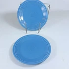 Fiestaware Medium Blue 7" Salad Plates Lot of 2 Homer Laughlin Preowned