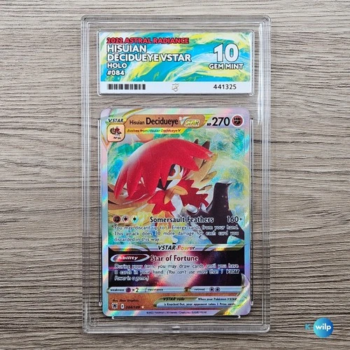 Hisuian Decidueye Vstar 084/189 Astral Radiance ACE Grade 10 Pokémon TCG