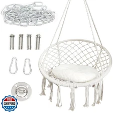 Hammock Hanging Swinging Chair,Hanging Cotton Rope Swing Chairs w