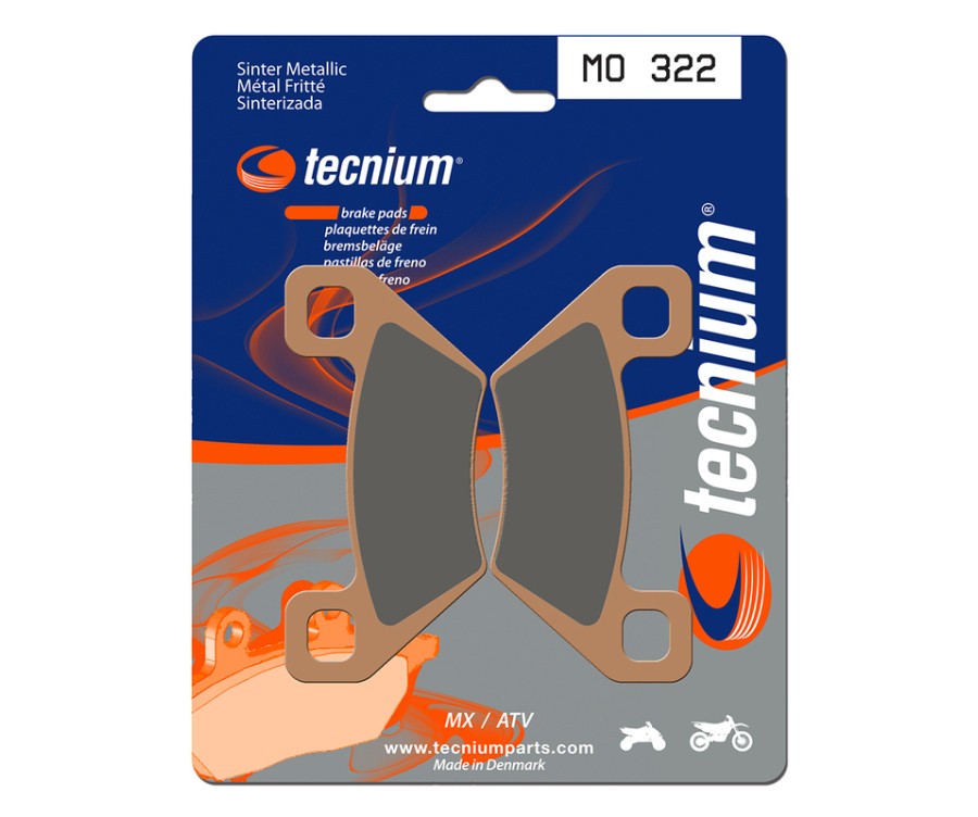 Plaquettes de frein TECNIUM MO322 en métal fritté pour moto MX et Quad