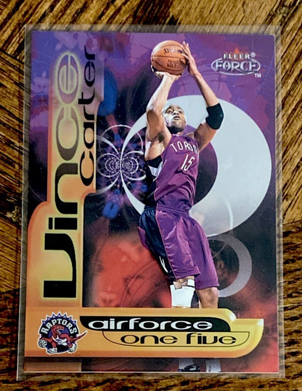 1999-00 FLEER FORCE AIRFORCE ONE FIVE VINCE CARTER INSERT #9 AF TORONTO RAPTORS