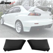 Fits 08-15 Mitsubishi Lancer Evolution EVO Style Rear Bumper Lip Spats Aprons PU