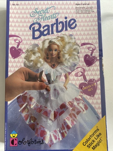 Vintage Secret Hearts Barbie Colorforms Play Set NEW Factory Sealed in box