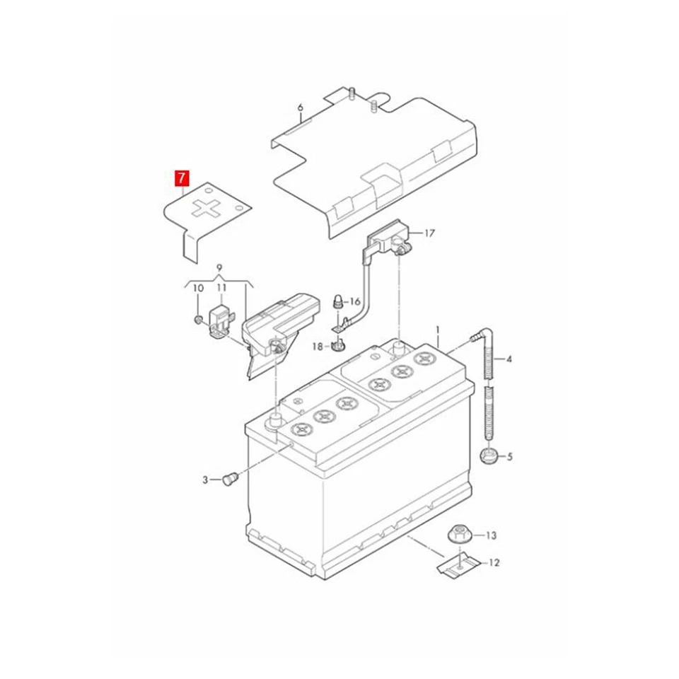 80A915429 Positive Battery Upper Cap For Audi A4 B9 S4 A4 allroad 2017-2020 - Image 3 of 4