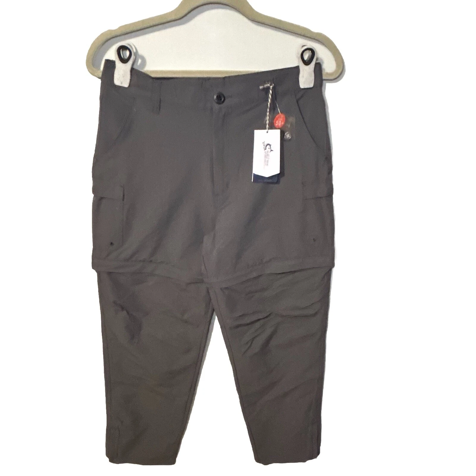 World Wide Sportsman Youth Xl Convertible Cargo Pants Gray New Fishing