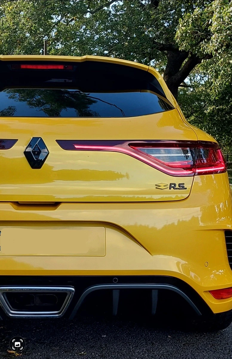 Black RS Renault Sport Metal Boot Badge Emblem /Clio /Megane  