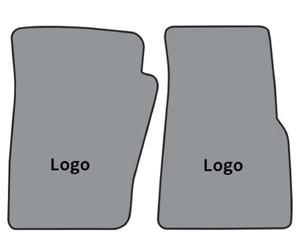 Alfombrillas delanteras Cutpile ACC 1983-2011 cabina estándar Ford Logo 2 piezas Foto 4 de 4