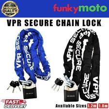 VPR Sabre Chain With Padlock Heavy Duty 10mm Chain Links Motorbike Security Lock