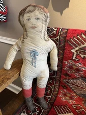 Antique lithograph cloth doll 24 inches great condition