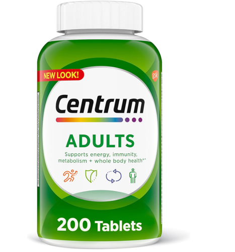 Centrum Adult Multivitamin and Multimineral Supplement, Non-GMO, 200 Count