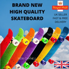 SKATEBOARD 21" INCH RETRO COMPLETE DECK CRUISER SKATER SKATING BOARD XMAS UK