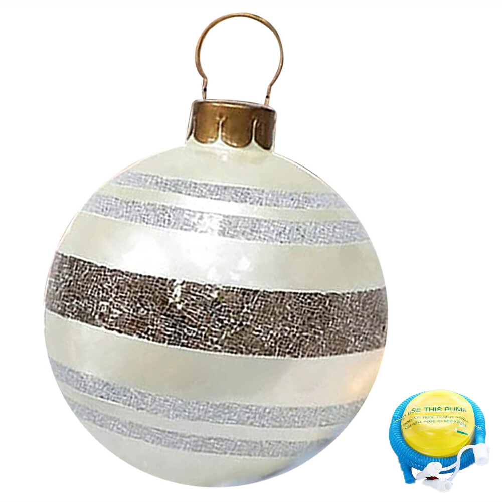 60cm Large Inflatable Christmas Ball PVC Xmas Tree Baubles Outdoor Party Decors eBay