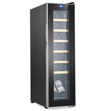 14/18/28 Bottle Wine Refrigerator Freestanding Wine Fridge Stainless Steel