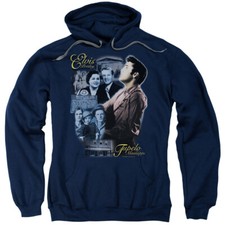 Elvis Presley Hoodie Collage Navy Hoody