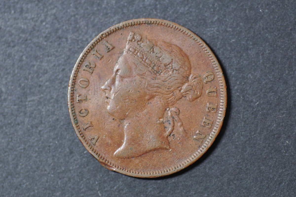 Straits Settlements (QV) 1900 1 cent Bronze Coin ( Wt : 9.22 g Straits Settlements (QV) 1900 1 cent Bronze Coin ( Wt : 9.22 g