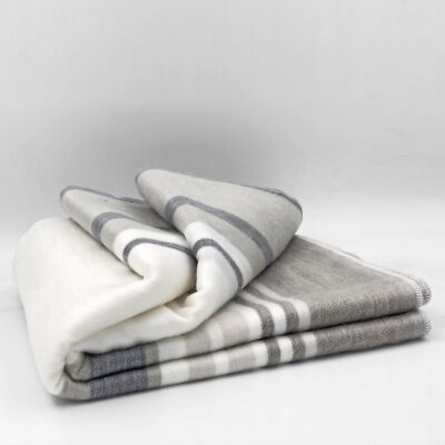 SOFT&WARM STRIPED ALPACA LLAMA WOOL BLANKET PLAID 99''x67'' QUEEN BED SOFA COUCH