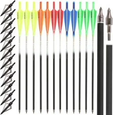 Crossbow Bolts Carbon Arrows 16" 17" 18" 20" 22" Archery Bow Tips Hunting Shoot
