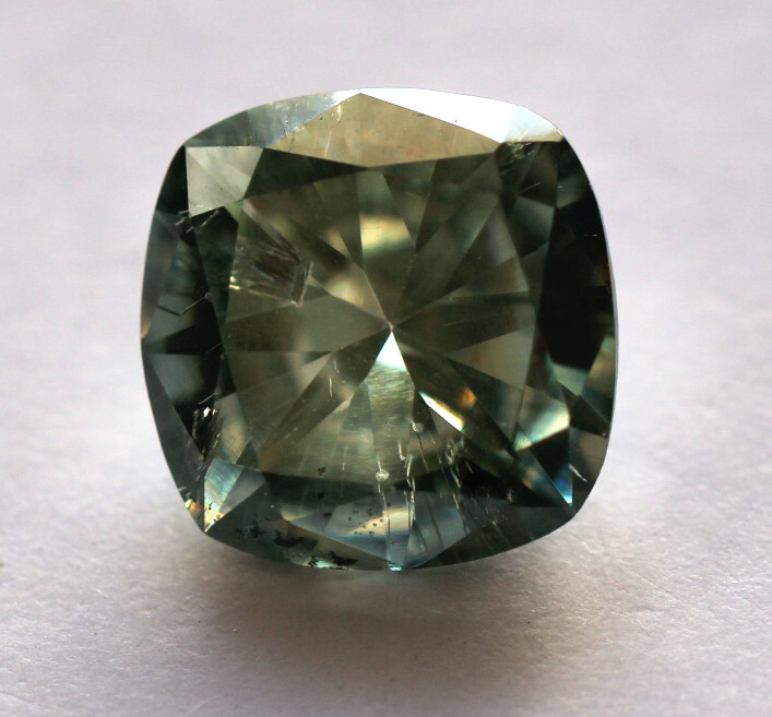 Moissanite bleu vert VVS1 de 4,21 carats pierre précieuse en vrac pour bague solitaire