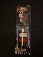 Rubies Vampire Monster Red White Black Brush Halloween Make Up Palette Kit Set