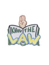 NEW Know the Law 2" Embroidered Patch – Court Justice Girl Scout Souvenir Gift