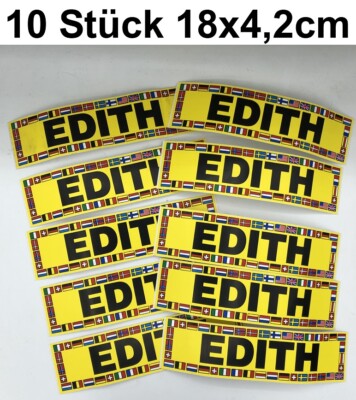 10x STICKER NAME EDITH AUFKLEBER Autoaufkleber Namensschild International