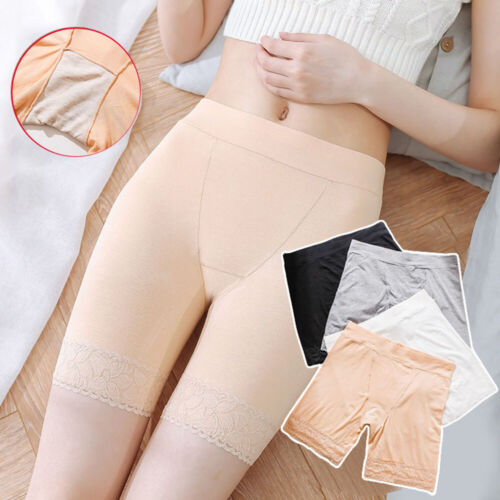 Womens Seamless Anti Chafing Lace Slip Shorts Underwear Under skirt Safety Pants - Picture 3 of 17