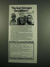 1984 Christian Children's Fund Ad - Sally Struthers