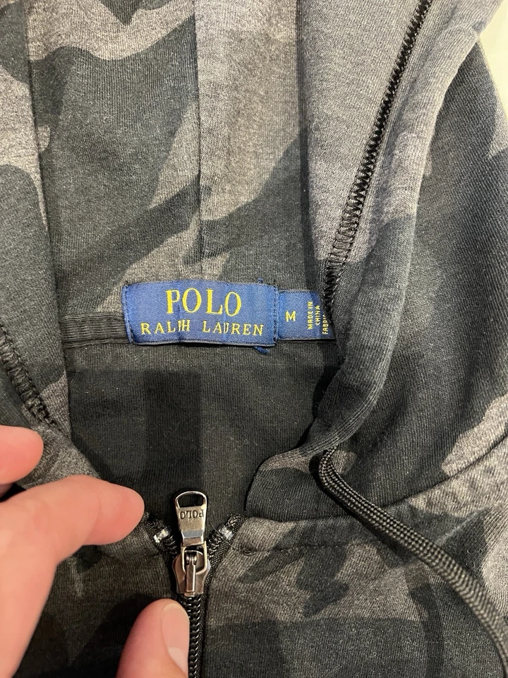 Polo Ralph Lauren Militar Camuflaje Cremallera Polar Sudadera con Capucha Chaqueta MED Foto 2 de 4
